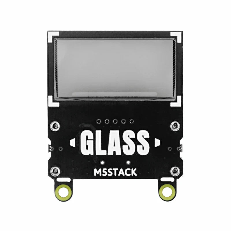 M5Stack transparent OLED display active area and glass panel