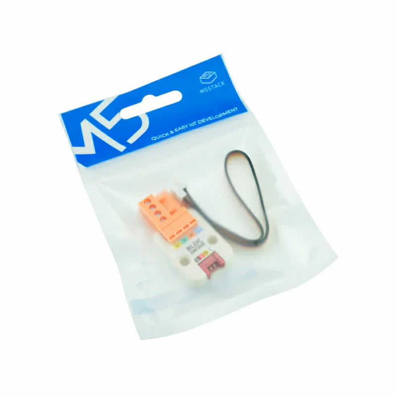 M5Stack BLDC Motor Driver package contents with Grove cable