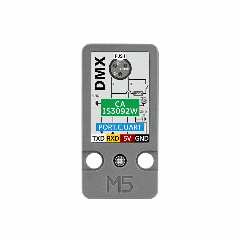 M5Stack DMX Unit dimensions and enclosure details