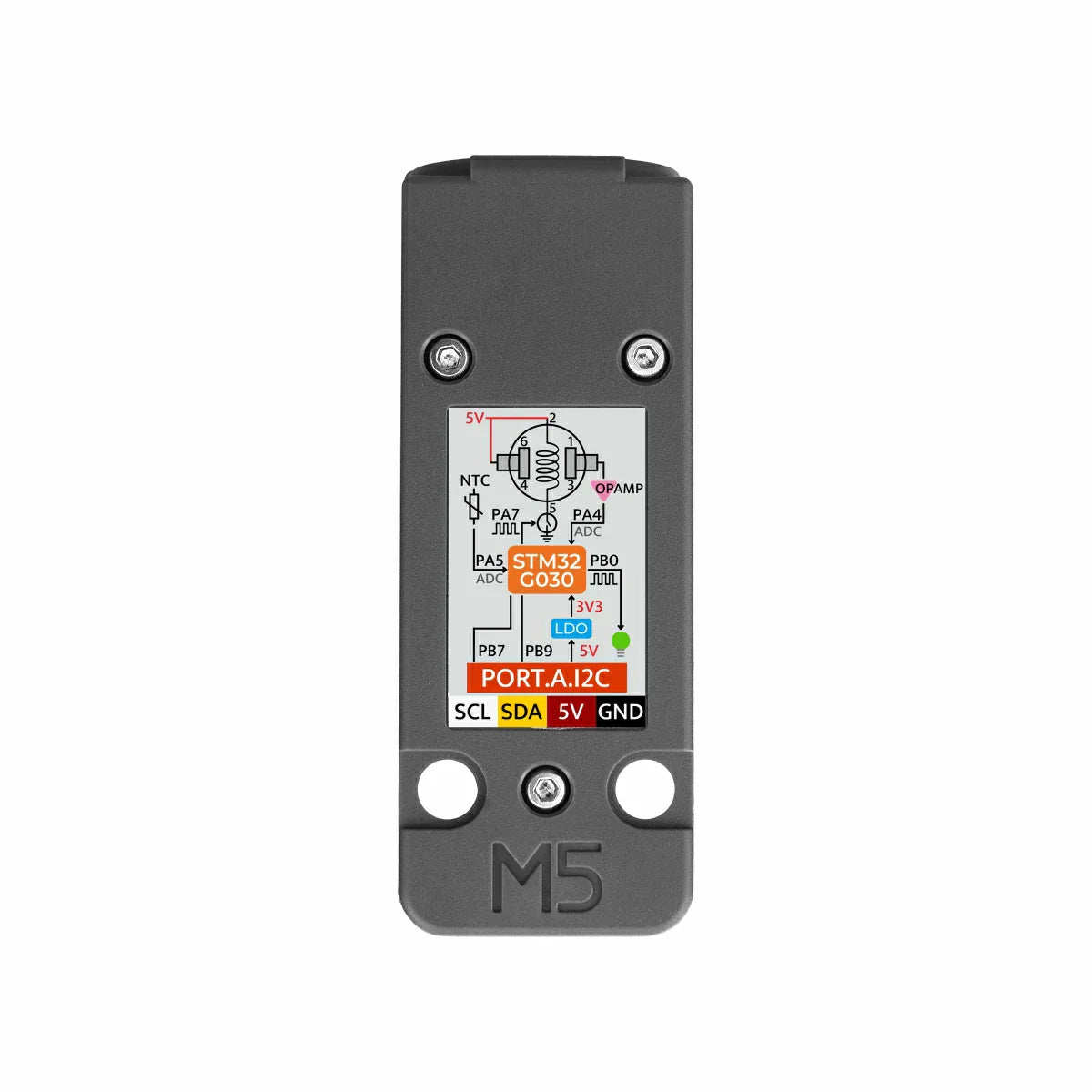 M5Stack MQ-5 sensor integration and connection view