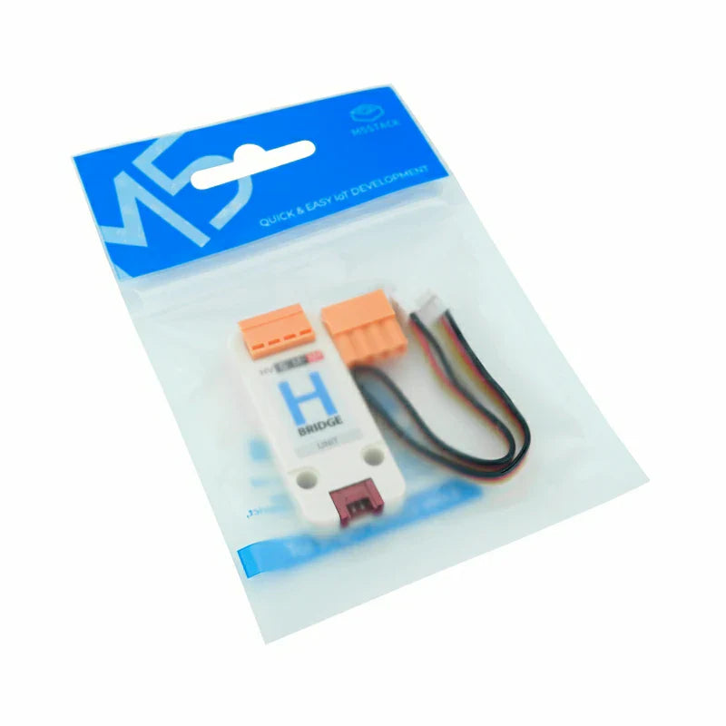 M5Stack H-Bridge Unit package contents with Grove cable and terminal