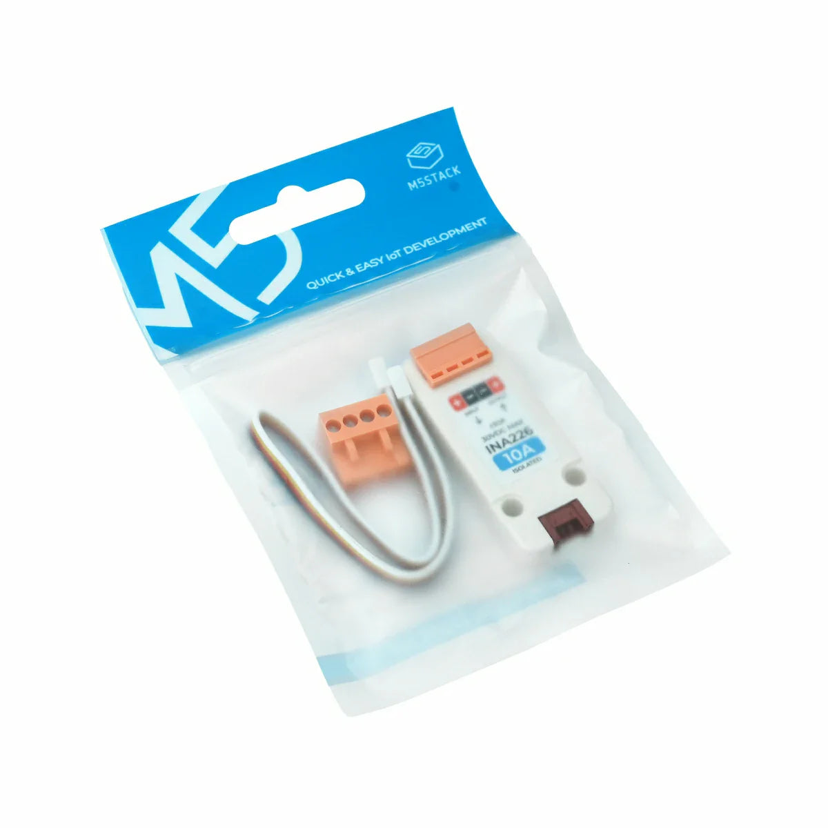 M5Stack INA226-10A package contents with Grove cable and terminal