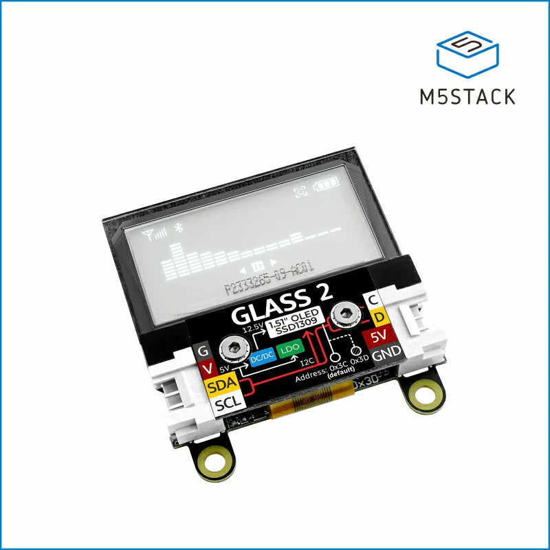 M5Stack Glass2 1.51-inch transparent OLED Unit