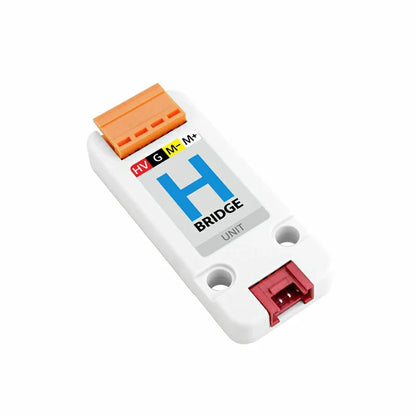 M5Stack DC motor driver Unit showing power and motor terminals