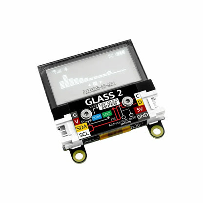 M5Stack Glass2 display area and panel dimensions