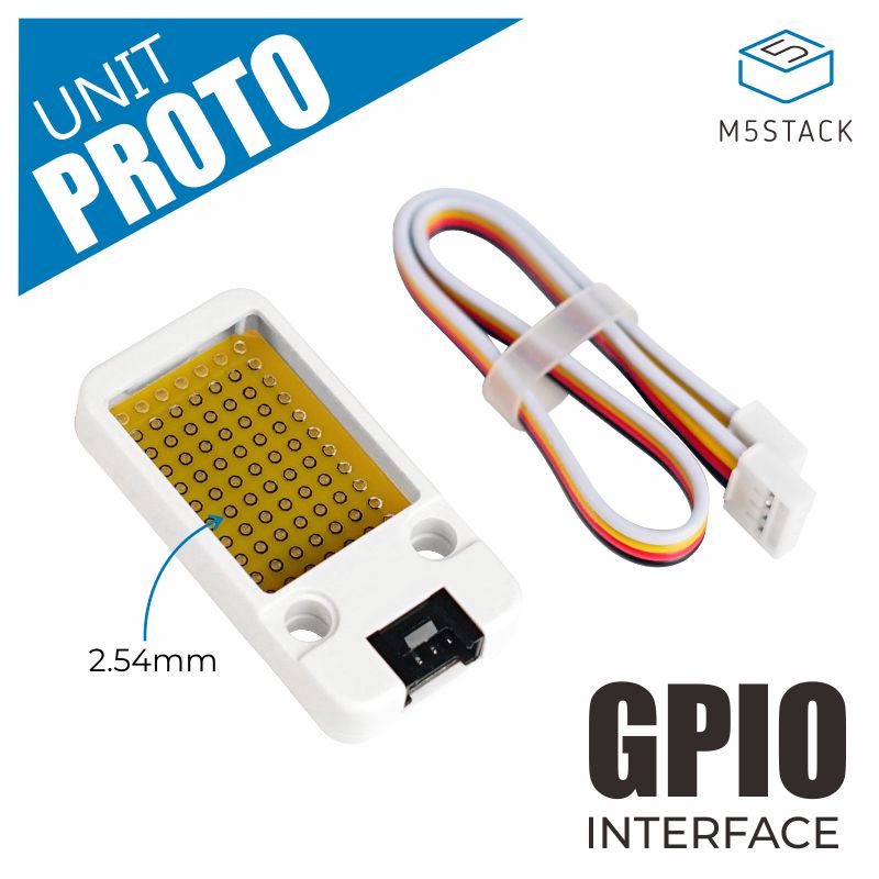 M5Stack Mini Proto Unit 77-hole board layout