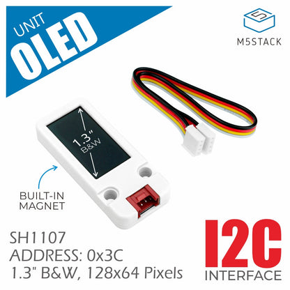M5Stack Unit OLED connector and control detail