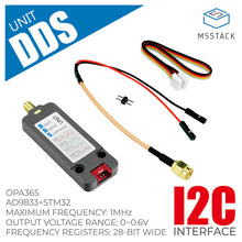 M5Stack DDS AD9833 Unit showing compact signal source hardware