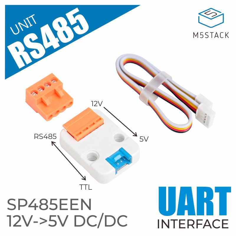 M5Stack Unit RS485 connector and control detail