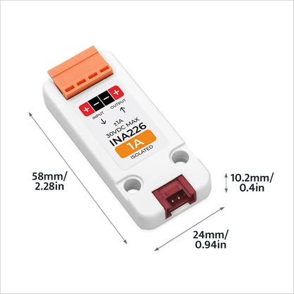 M5Stack INA226-1A terminal and Grove interface view