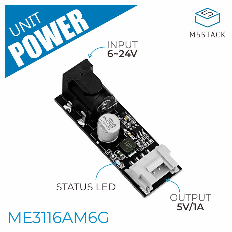 M5Stack 5V Buck Converter Unit angled product view