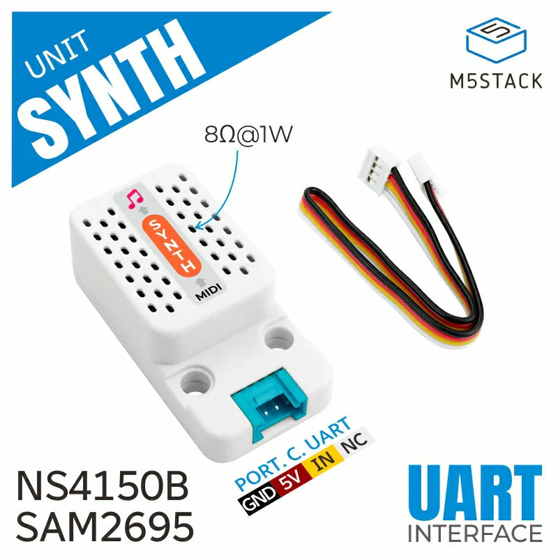 M5Stack Unit Synth connector and control detail