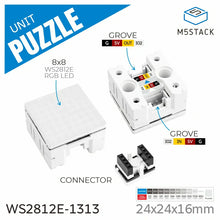 M5Stack Puzzle Unit 64 RGB LED front view