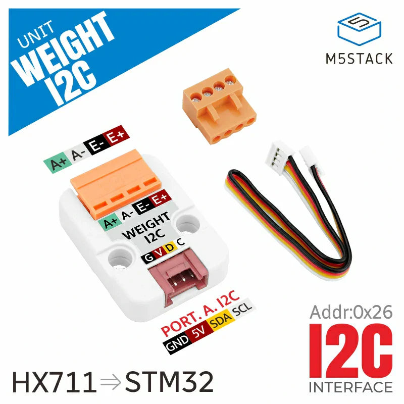 M5Stack Weight I2C Unit with STM32 and HX711 24-bit ADC