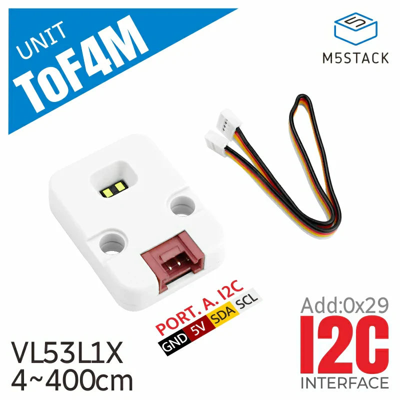 M5Stack Unit ToF4M connector and control detail