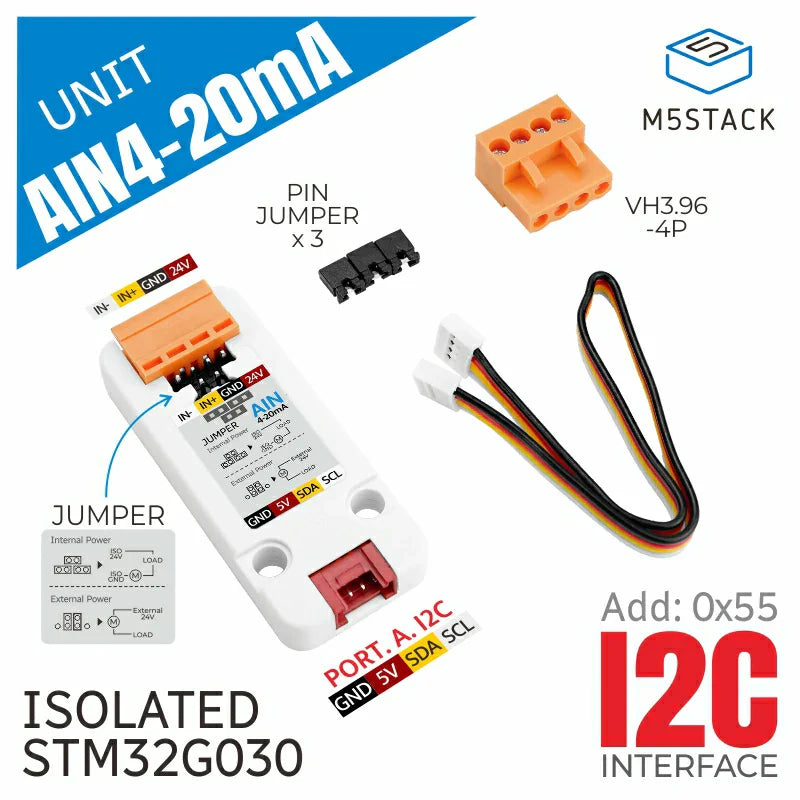 M5Stack isolated 4-20mA current loop interface