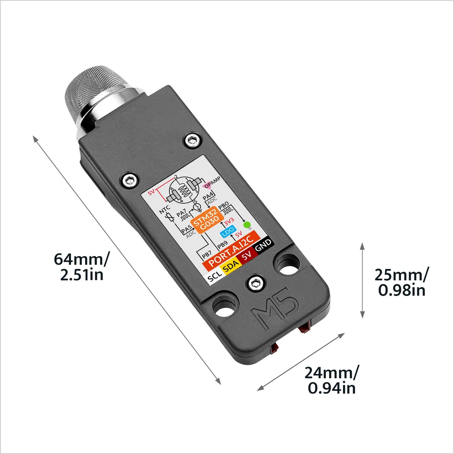 M5Stack MQ-5 methane and LPG sensing module