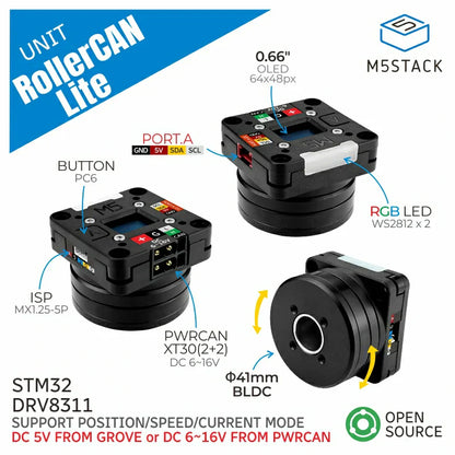 M5Stack RollerCAN Lite D3504 200KV brushless motor assembly