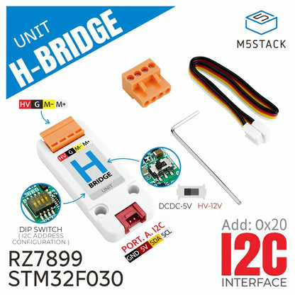 M5Stack H-Bridge Unit for reversible DC motor control