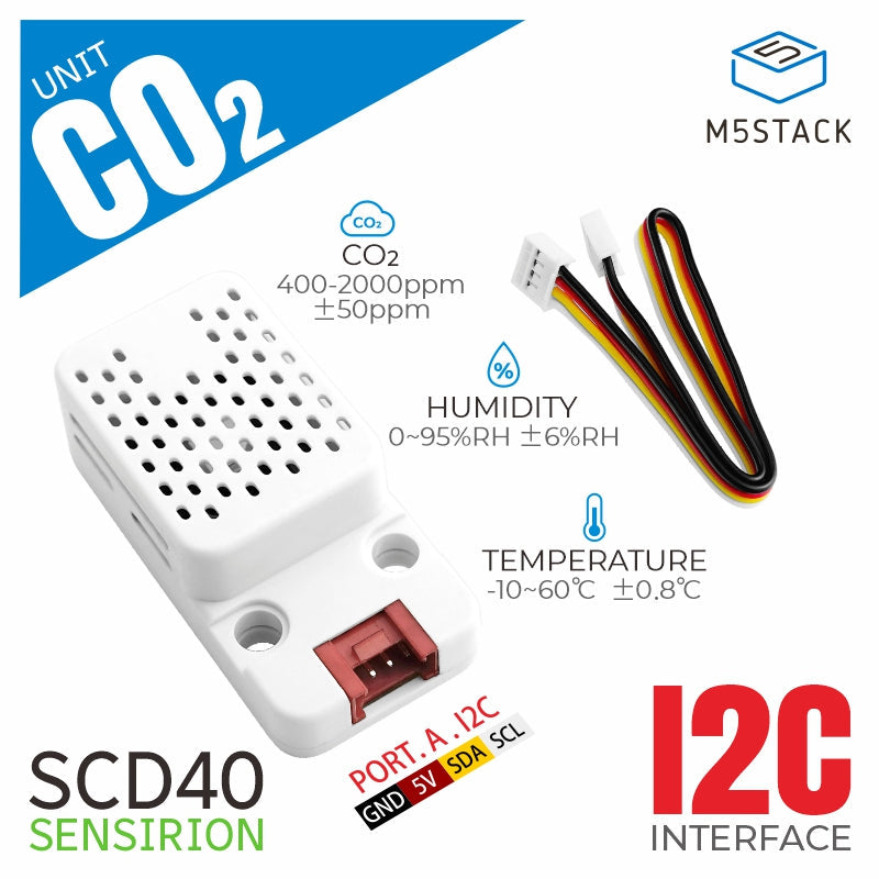 M5Stack Unit CO2 connector and control detail