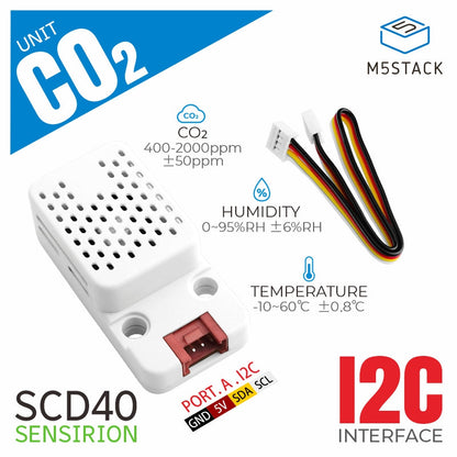 M5Stack Unit CO2 connector and control detail