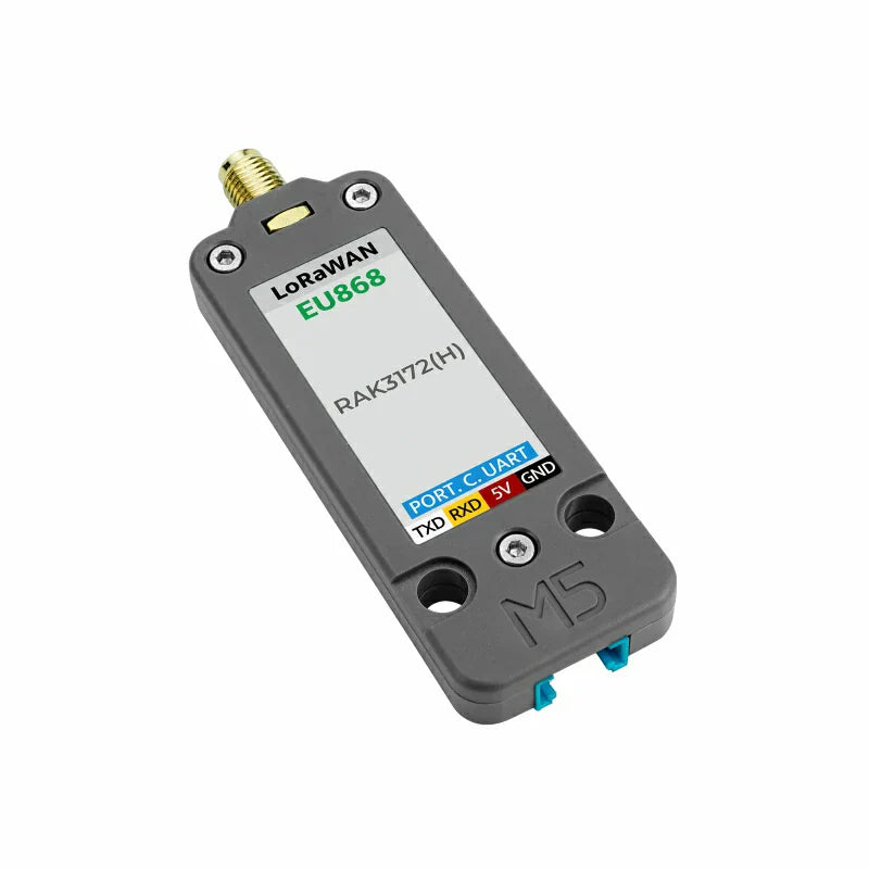 M5Stack LoRaWAN EU868 module dimensions and enclosure details