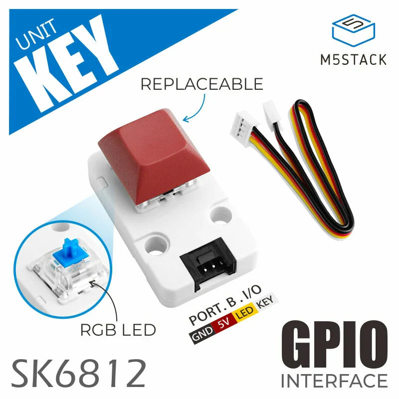 M5Stack Unit Key connector and control detail