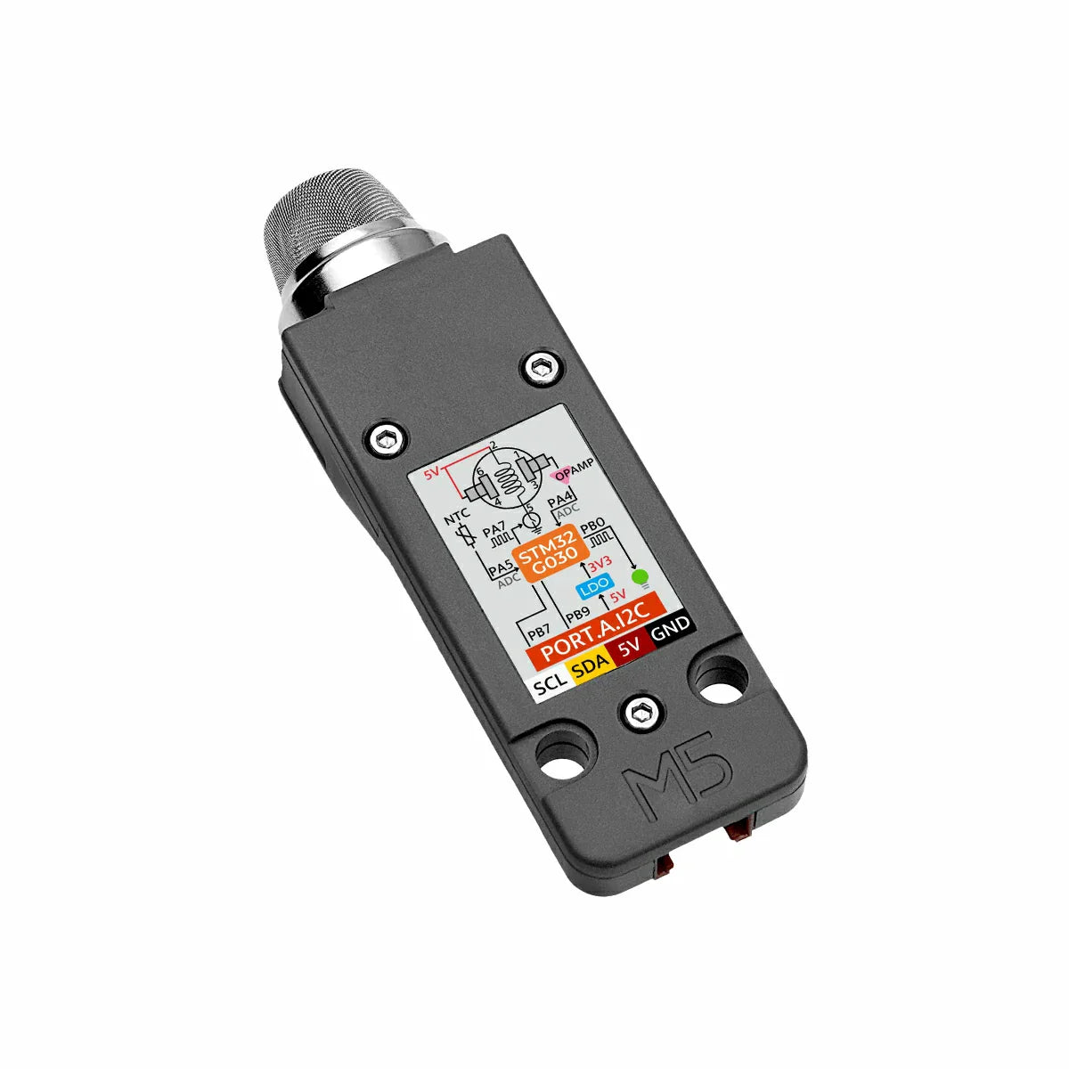 M5Stack MQ-5 sensor voltage and ADC data interface