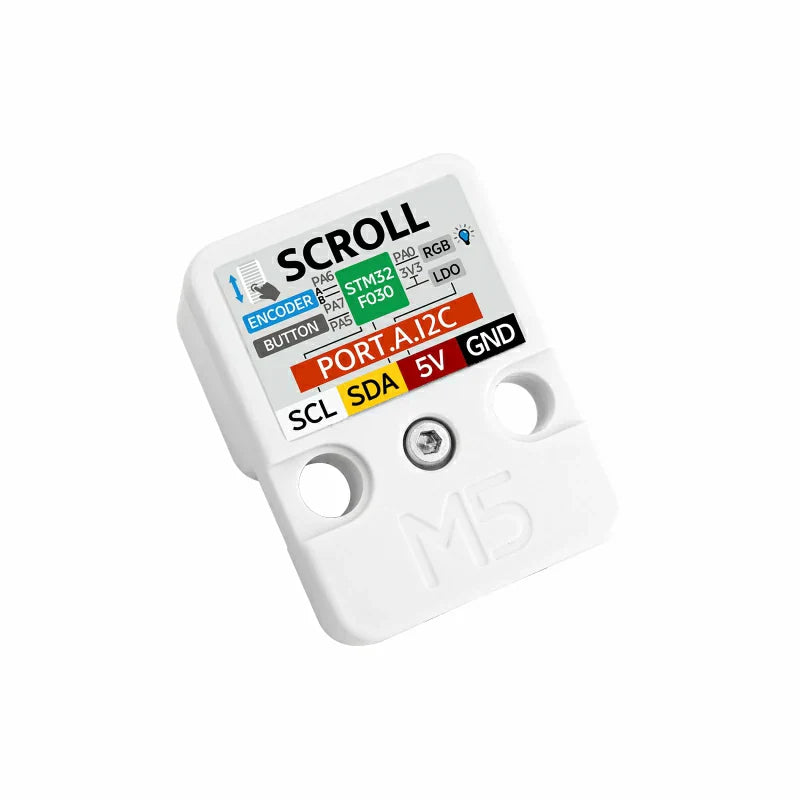 M5Stack Scroll Encoder Unit push-button control detail