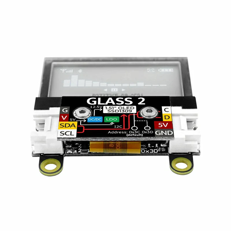 M5Stack transparent OLED configurable I2C address
