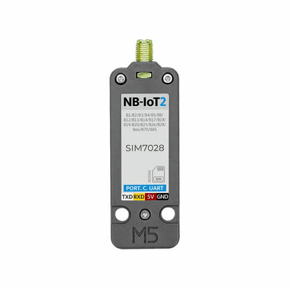 M5Stack NB-IoT2 Unit showing Nano SIM and antenna interface