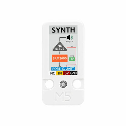 M5Stack Unit Synth dimensions and interface diagram