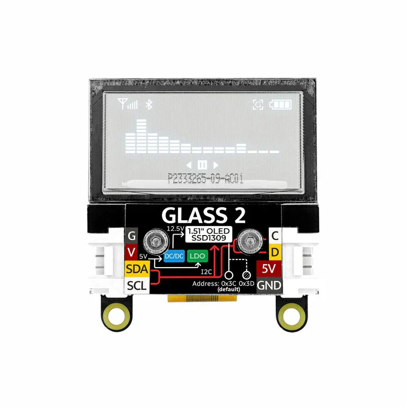 M5Stack Glass2 128x64 transparent OLED panel