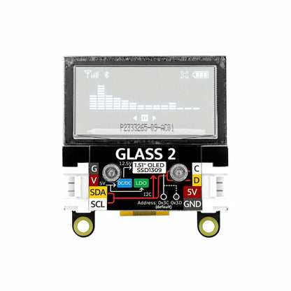 M5Stack Glass2 128x64 transparent OLED panel