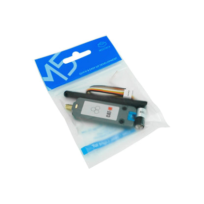 M5Stack CAT-M NB-IoT package contents with antenna and Grove cable