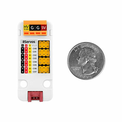 M5Stack servo driver Grove I2C and power terminal detail