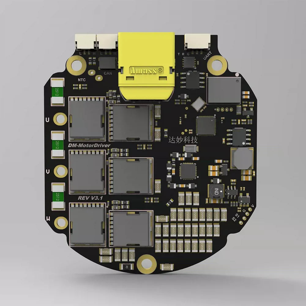 DM100-1E brushless DC motor driver straight-on front view with power electronics and control interfaces