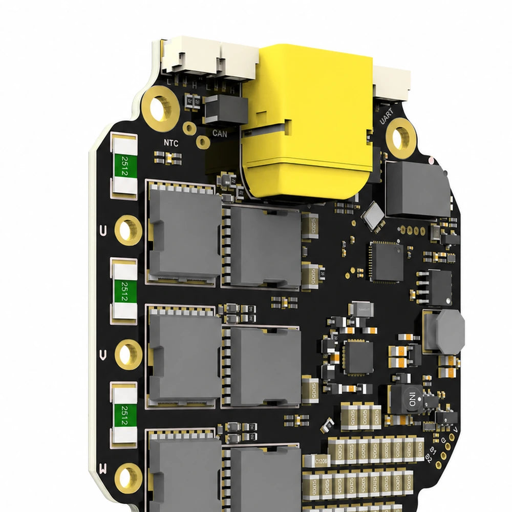 DM100-1E brushless DC motor driver three-quarter view for robotic joint and motion-control integration