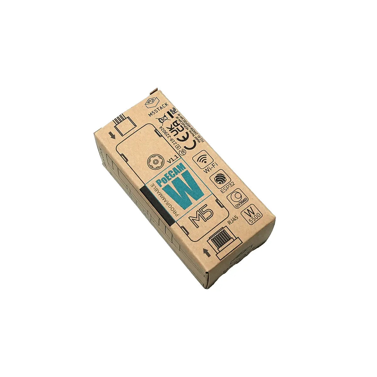 M5Stack PoE CAM-W V1.1 package contents with mounting clips