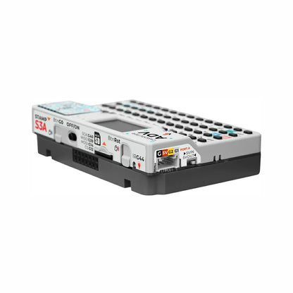 Detailed bottom view pinout of Cardputer Adv Version featuring ES8311 audio codec, BMI270 IMU, TCA8418 Keyboard expander, and magnetic back.